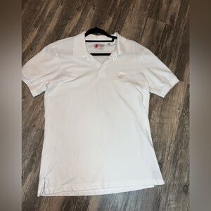 Enzo Prima Classe Travel Polo Shirt Men’s Size Small White 100% Cotton